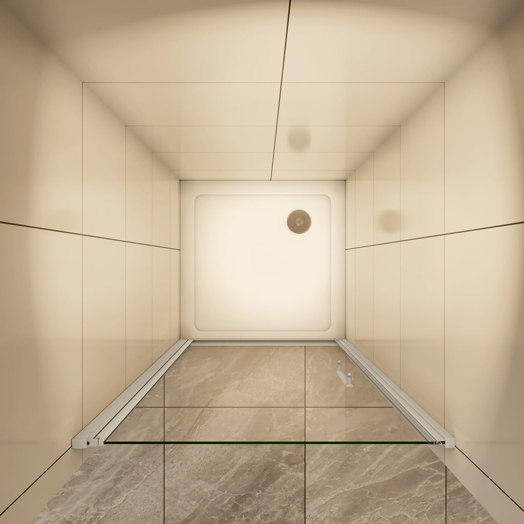 Duschkabine Nischentür 100 cm Drehtür 5mm Glas Aica