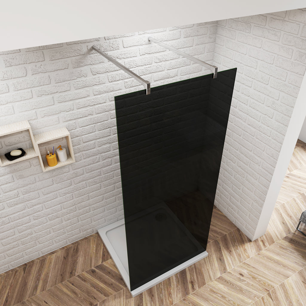 97.7 cm H.200 cm Offen Duschabtrennung 10mm Glas + Splitterschutzfolie Walk In Duschwand Dusche