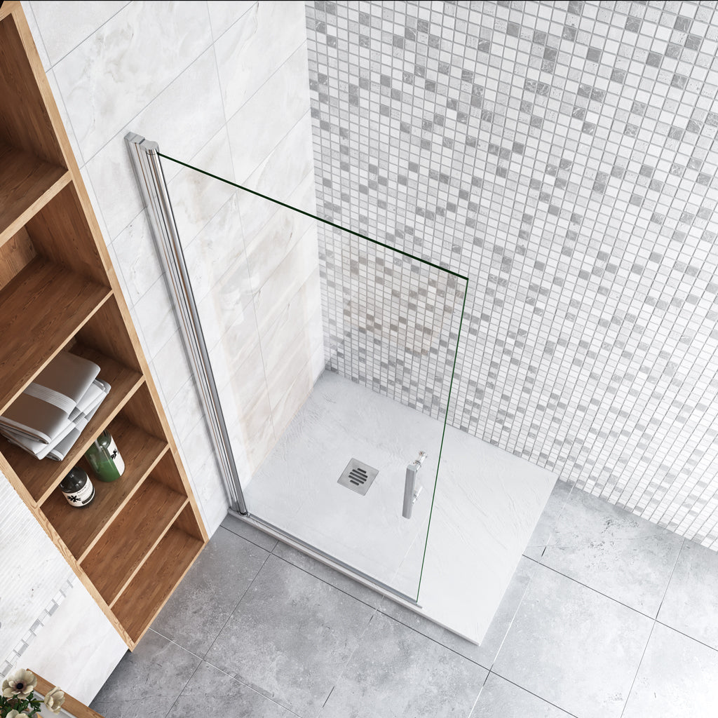 Duschkabinen Duschabtrennung 76 cm Walk In Duschtür Drehtür Duschkabine Aica Glas