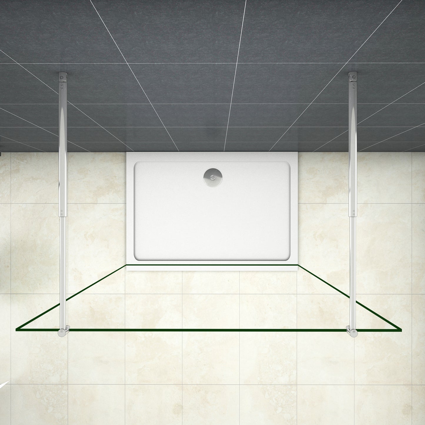 Duschkabine Falttür Drehfalttür Glas