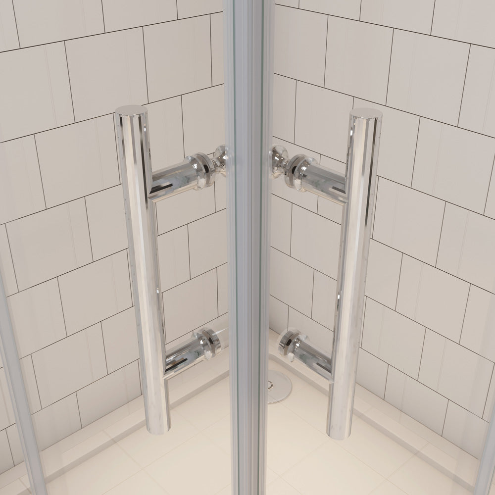 Duschkabine 100x100 cm Schiebetür Glas Dusche Eckeinstieg H.185 cm