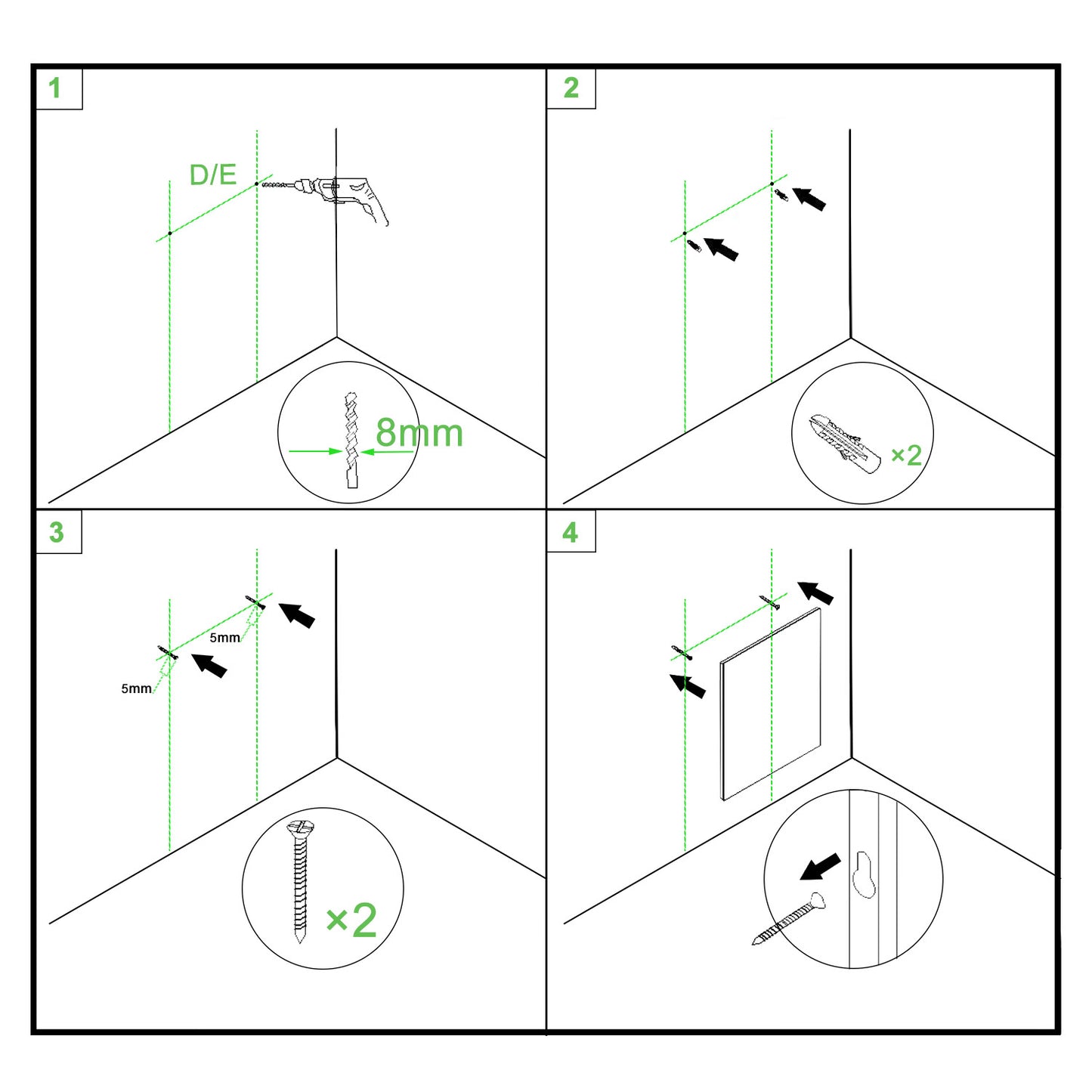 LED Badspiegel SENSOR-Schalter 80-100 cm Wandspiegel mit Beleuchtung Beschlagfrei Kaltweiß