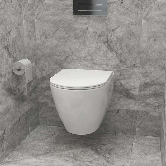 Moderne wandhängende WC-Toilette 52×37,5×37cm - Spülrandlos & Soft-Close