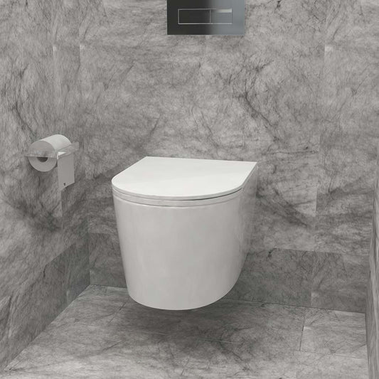 Elegante Wand-Toilette 52,5×36×36cm - Spülrandlos Design & Soft-Close