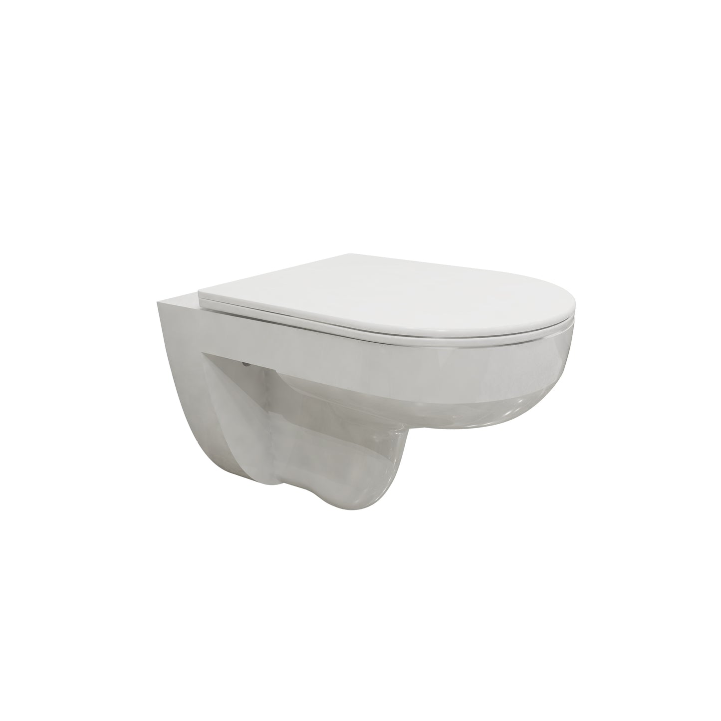 Wand-WC Toilette 52,5×36×36,5cm Modern - Spülrandlos mit Soft-Close Funktion