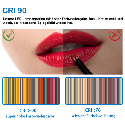 Badspiegel mit Beleuchtung 70x50cm LED Wandspiegel mit Touch und Bluetooth,Badezimmerspiegel Beschlagfrei 3 Lichtfarbe 2700-6500K Dimmbar,IP44