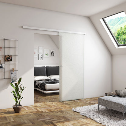 Schiebetür vor der wand laufend Schiebetürsysteme mit verdeckter Glas H.225 cm