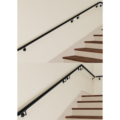 Edelstahl Handlaufverbinder mit Mittelsteg Ø 42,2 mm | Steckfitting & Gerade Rohrverbindung zum Kleben für Treppen- & Wandhandläufe in Silber & Schwarz Matt