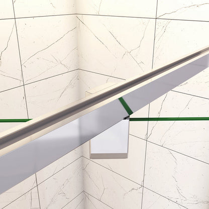 185cm Eckdusche mit Drehtür – Duschabtrennung aus ESG Glas im Hochglanz Chrom Design