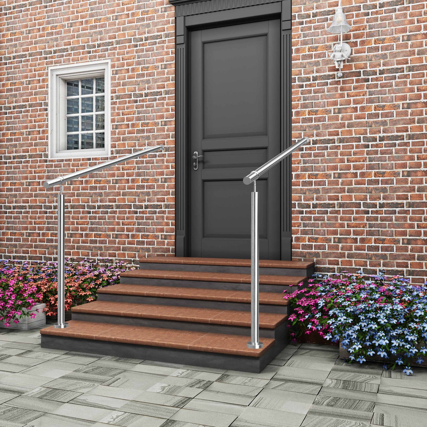 Brüstung Handläufe Geländersysteme Geländer Silber aus Edelstahl 304