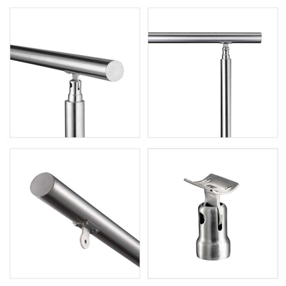 Brüstung Handläufe und Geländersysteme Geländer Treppengeländer Edelstahl Handlauf Balkongeländer Eingangsgeländer Silber