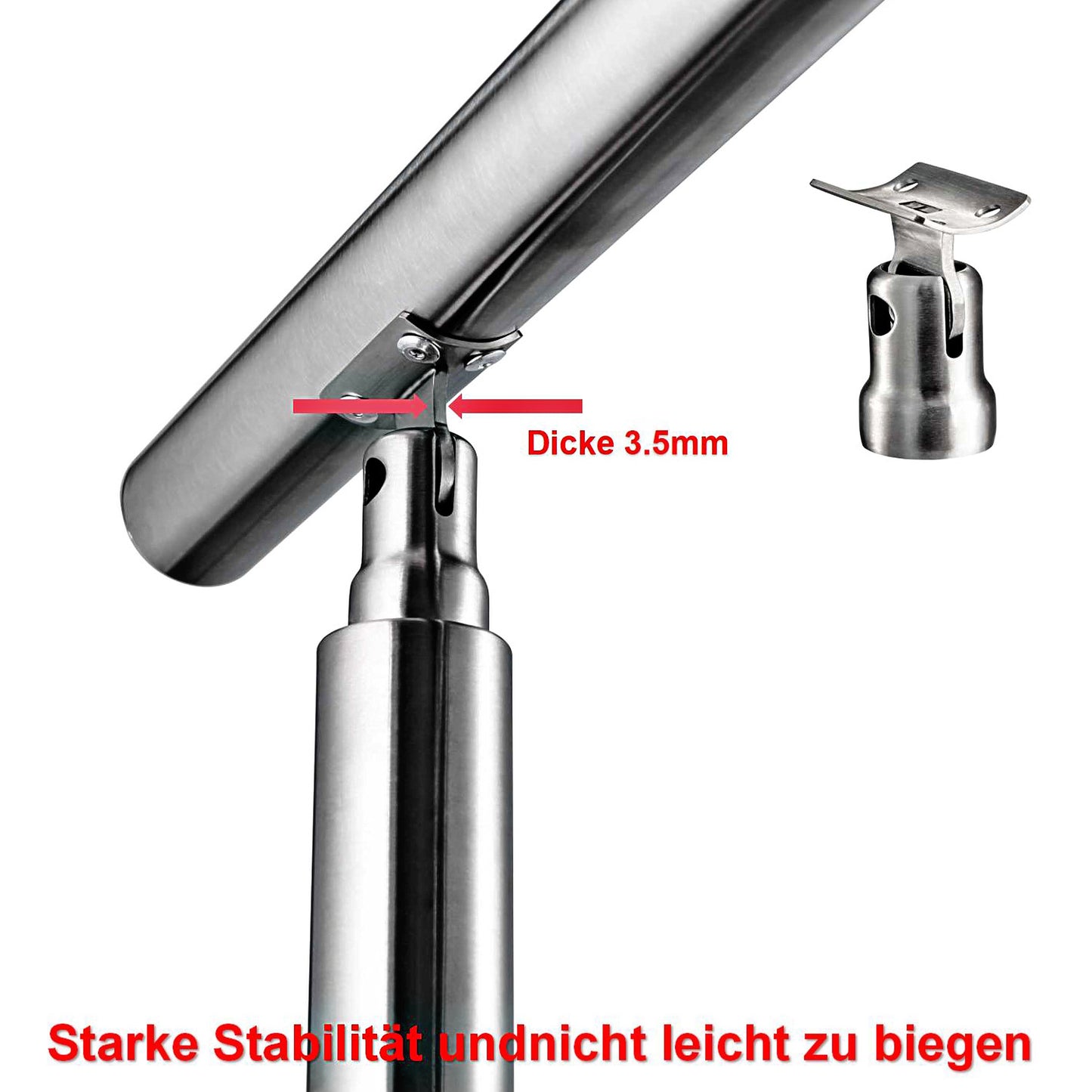 Brüstung Handläufe und Geländersysteme Geländer Treppengeländer Edelstahl Handlauf Balkongeländer Eingangsgeländer Silber