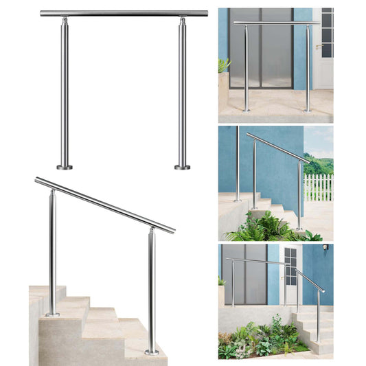 Brüstung Handläufe und Geländersysteme Geländer Treppengeländer Edelstahl Handlauf Balkongeländer Eingangsgeländer Silber