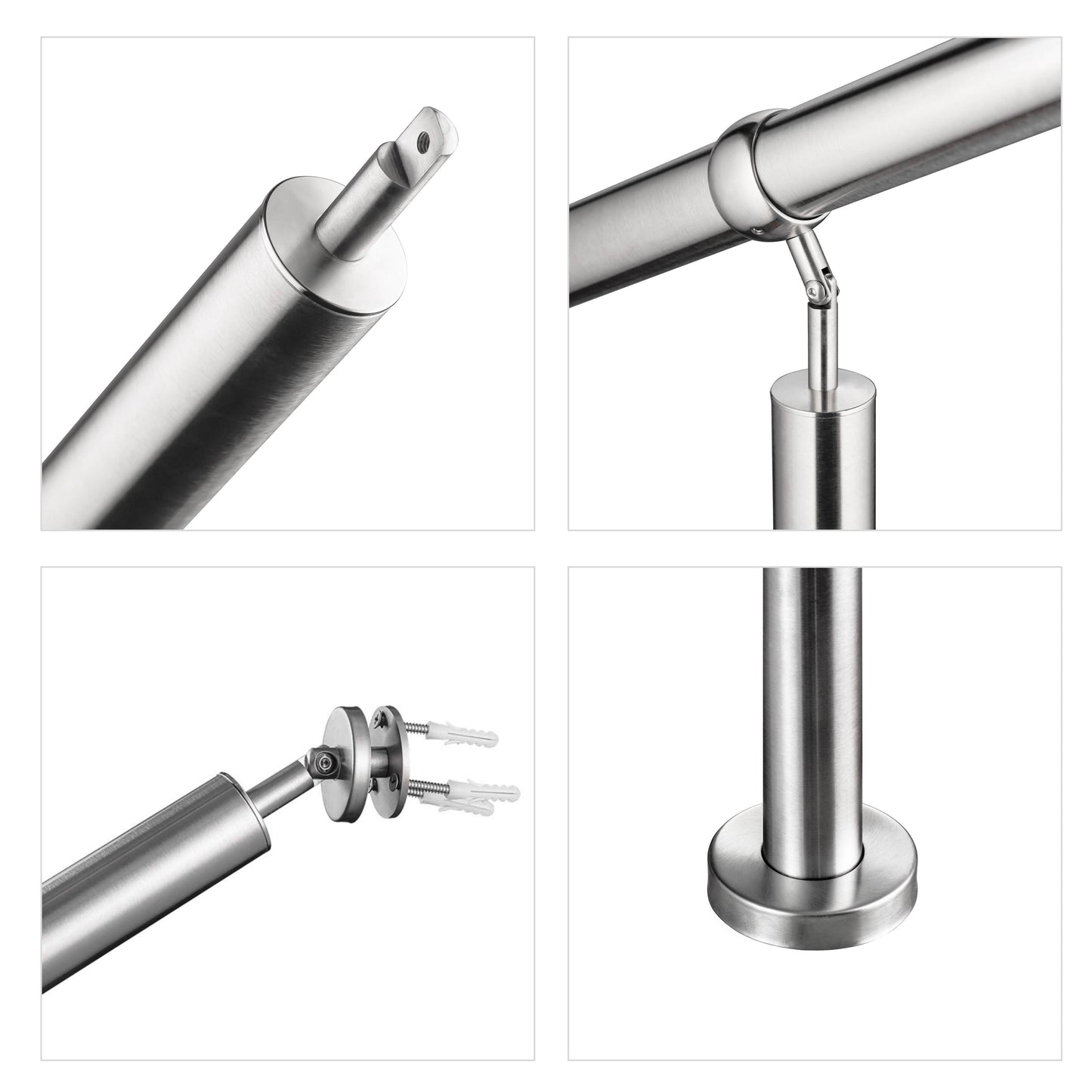 Brüstung Handläufe Geländersysteme Geländer Silber aus Edelstahl 304