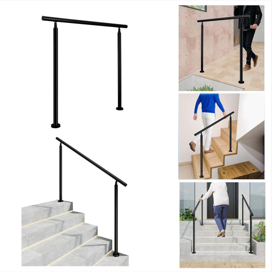 Brüstung Handläufe und Geländersysteme Geländer Treppengeländer Edelstahl Handlauf Balkongeländer Eingangsgeländer Schwarz