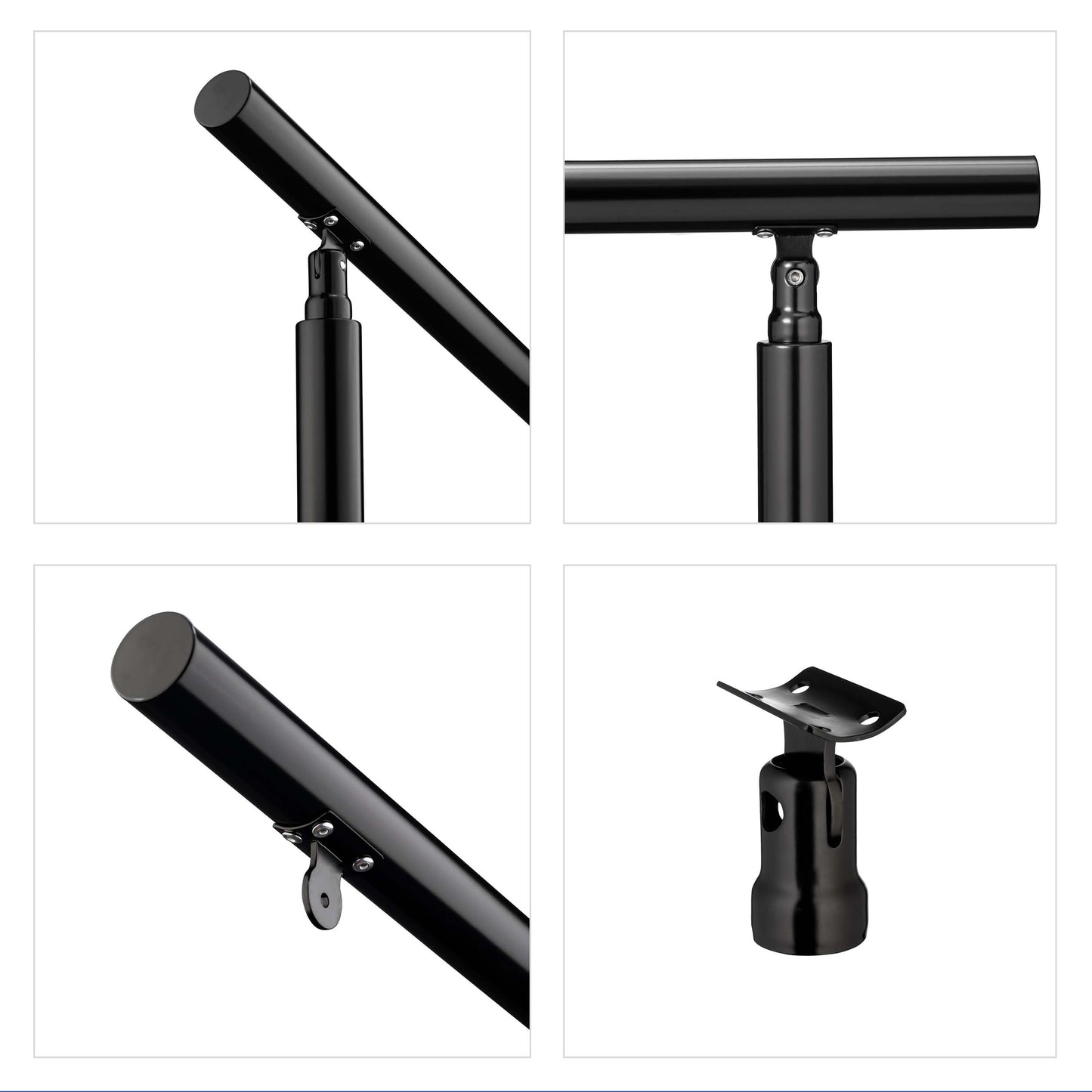 Brüstung Handläufe und Geländersysteme Geländer Treppengeländer Edelstahl Handlauf Balkongeländer Eingangsgeländer Schwarz