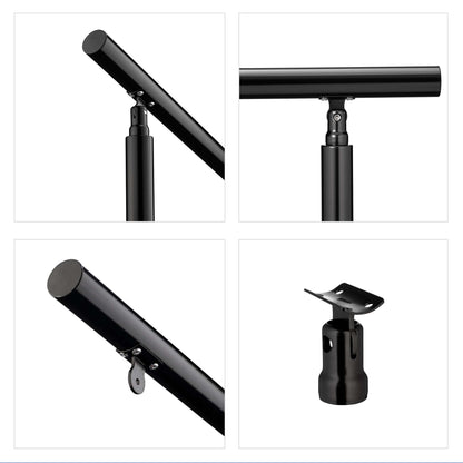 Brüstung Handläufe und Geländersysteme Geländer Treppengeländer Edelstahl Handlauf Balkongeländer Eingangsgeländer Schwarz