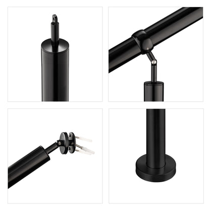 Brüstung Handläufe Geländersysteme Geländer Schwarz aus Edelstahl 304