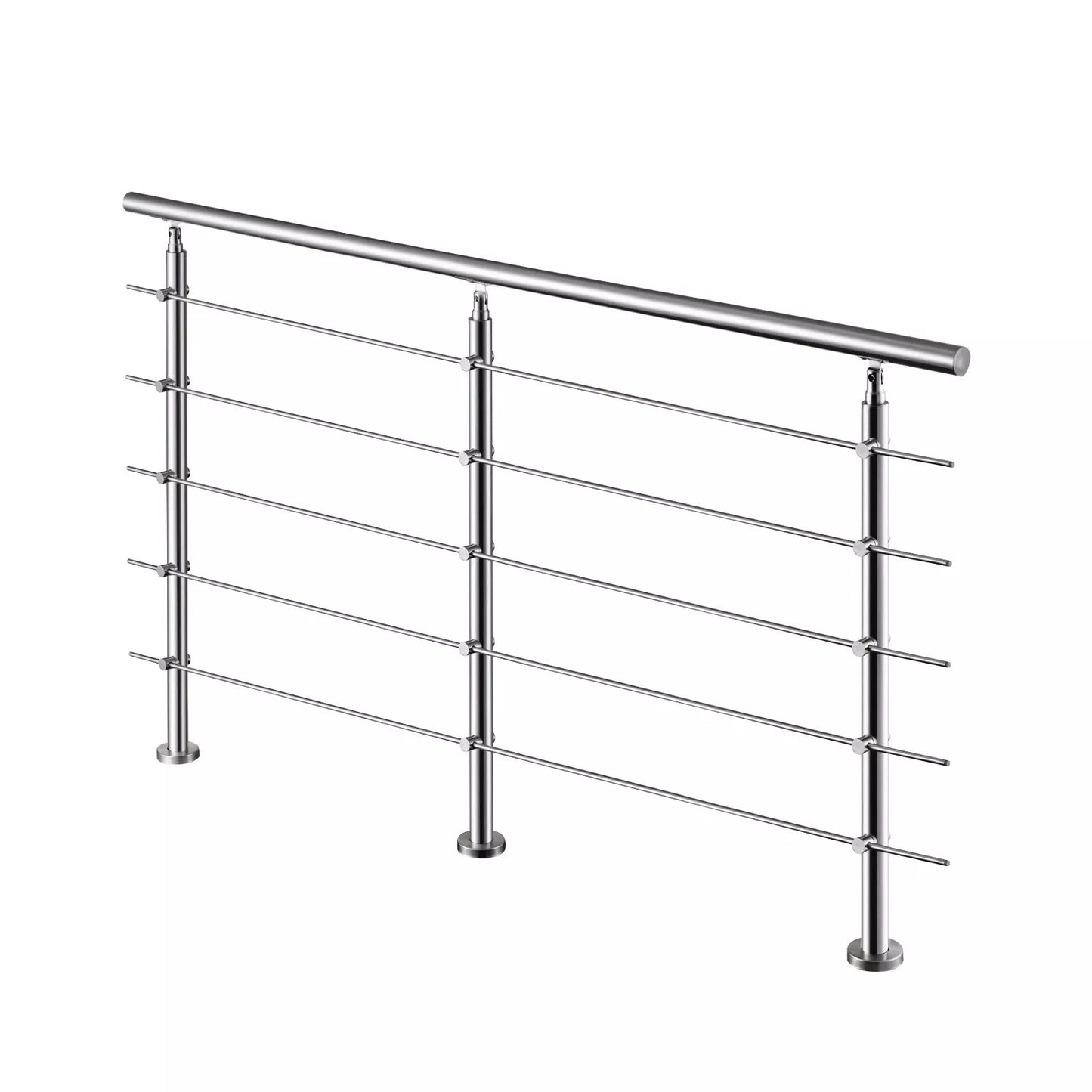 Brüstung Handläufe und Geländersysteme Geländer 5 Querstäbe Treppengeländer Edelstahl Handlauf Balkongeländer