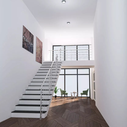 Brüstung Handläufe und Geländersysteme Geländer 5 Querstäbe Treppengeländer Edelstahl Handlauf Balkongeländer