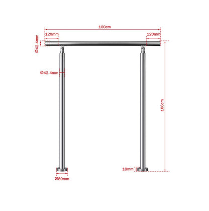 Brüstung Handläufe und Geländersysteme Geländer Treppengeländer Edelstahl Handlauf Balkongeländer Eingangsgeländer Silber