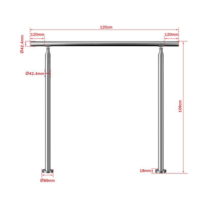 Brüstung Handläufe und Geländersysteme Geländer Treppengeländer Edelstahl Handlauf Balkongeländer Eingangsgeländer Silber