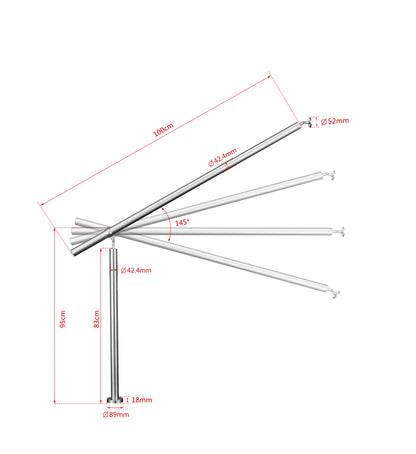 Brüstung Handläufe Geländersysteme Geländer Silber aus Edelstahl 304