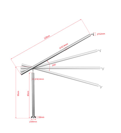 Brüstung Handläufe Geländersysteme Geländer Silber aus Edelstahl 304