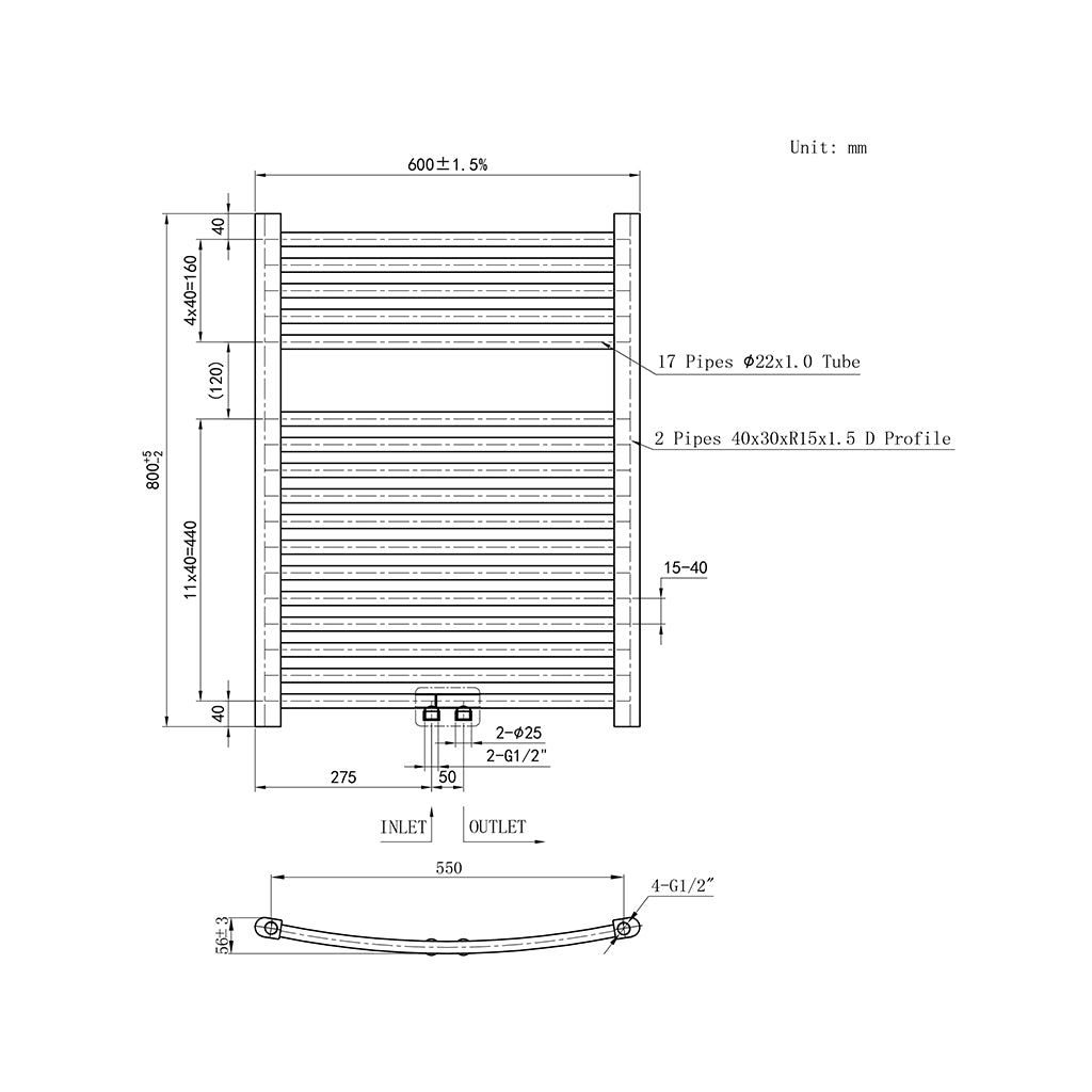 Badheizkörper Heizkörper Handtuchwärmer Badheizung Handtuchtrockner Design weiss oval