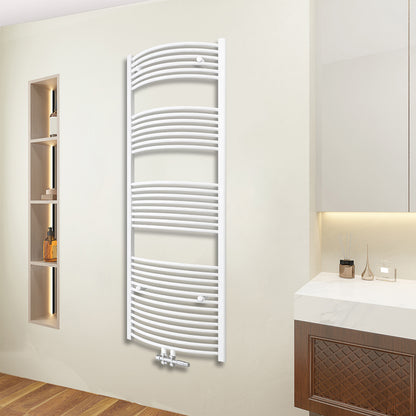 Badheizkörper Heizkörper Handtuchwärmer Badheizung Handtuchtrockner Design weiss oval