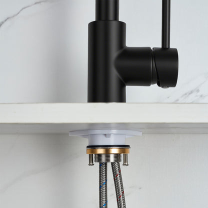 AICA Küchenarmatur mit ausziehbarem Auslauf, 360° Drehbar, 3 Modi – Edelstahl in verschiedenen Farben