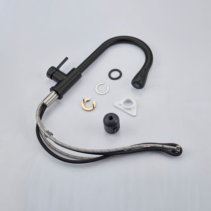 AICA Küchenarmatur mit ausziehbarem Auslauf, 360° Drehbar, 3 Modi – Edelstahl in verschiedenen Farben