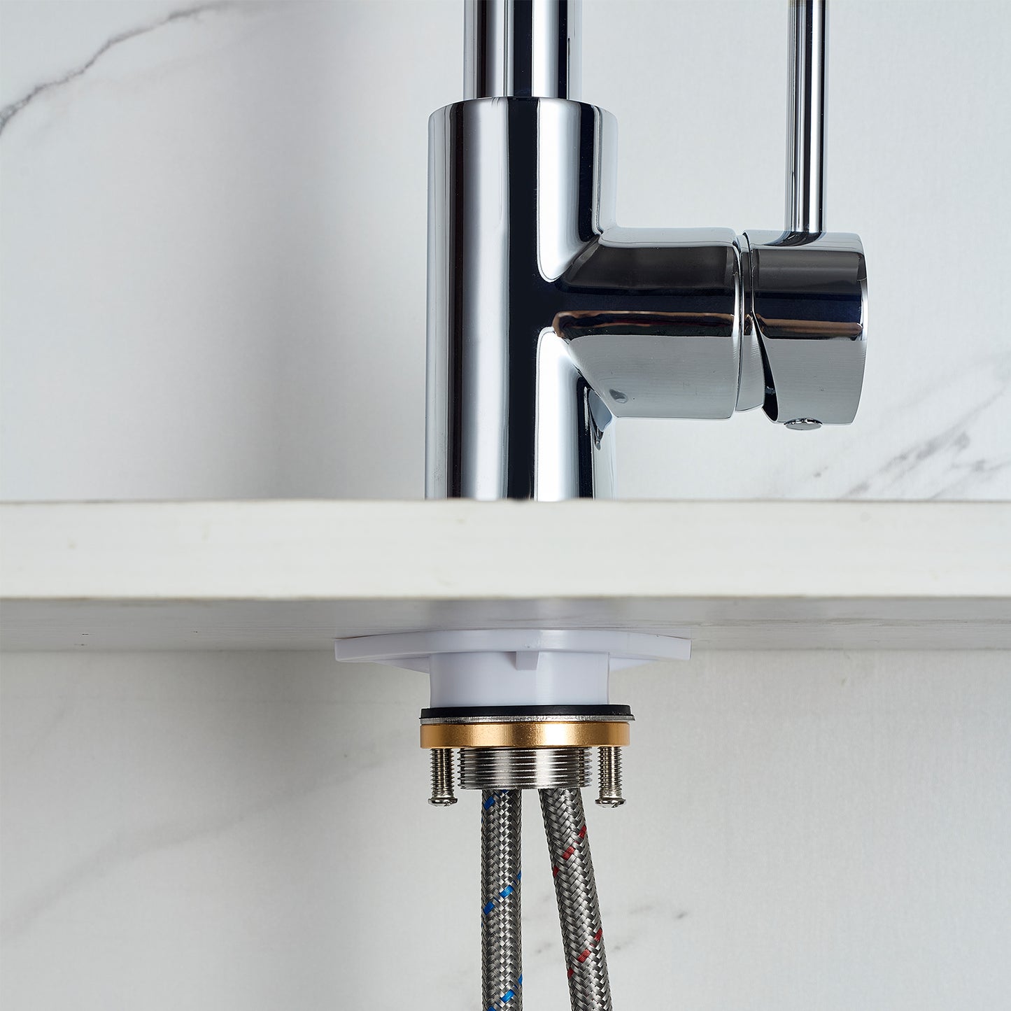 AICA Küchenarmatur mit ausziehbarem Auslauf, 360° Drehbar, 3 Modi – Edelstahl in verschiedenen Farben