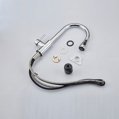 AICA Küchenarmatur mit ausziehbarem Auslauf, 360° Drehbar, 3 Modi – Edelstahl in verschiedenen Farben