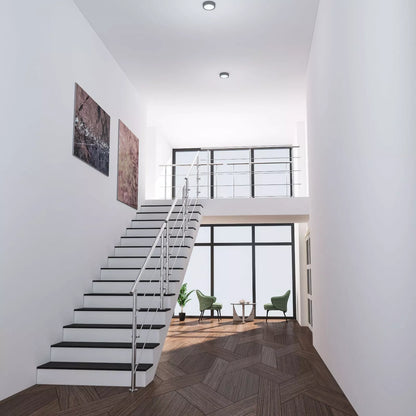 Brüstung Handläufe und Geländersysteme Geländer 3 Querstäbe Treppengeländer Edelstahl Handlauf Balkongeländer