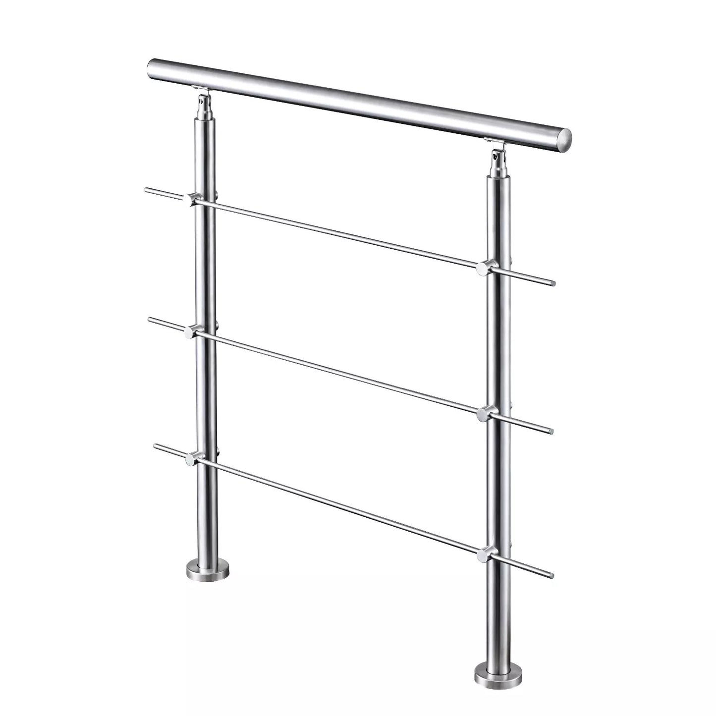 Brüstung Handläufe und Geländersysteme Geländer 3 Querstäbe Treppengeländer Edelstahl Handlauf Balkongeländer