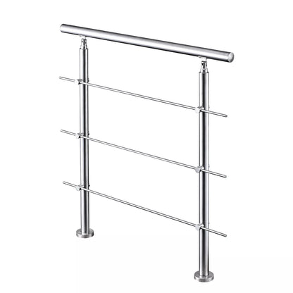 Brüstung Handläufe und Geländersysteme Geländer 3 Querstäbe Treppengeländer Edelstahl Handlauf Balkongeländer