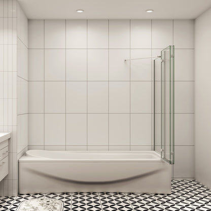 Duschabtrennung 130x75 x 140 cm 6mm NANO Glas Badewannenaufsatz Dusche