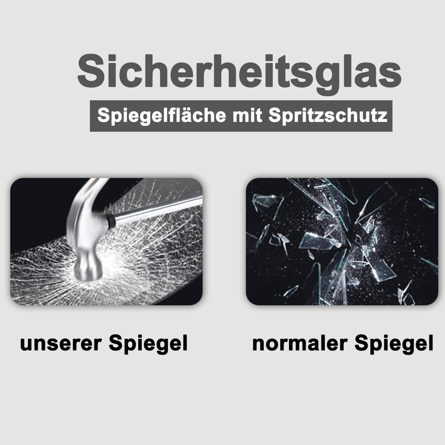 LED Spiegelschrank ARYA Badspiegelschrank mit Beleuchtung, Aluminium, beschlagfrei, Doppelseitiger Spiegel, Touch-Sensor Schalter, mit Steckdose, Kaltweiss