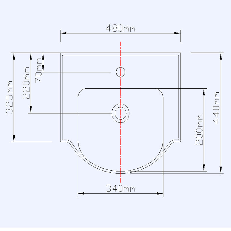 50*70 cm Spiegel mit Ablage Teakholz