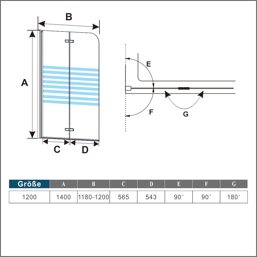 Duschabtrennung Badewannenaufsatz Glas