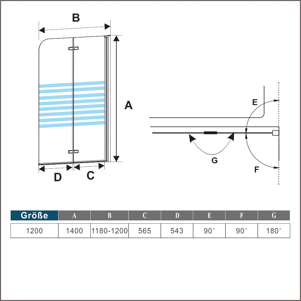 Duschkabine Badewannenaufsatz Glas