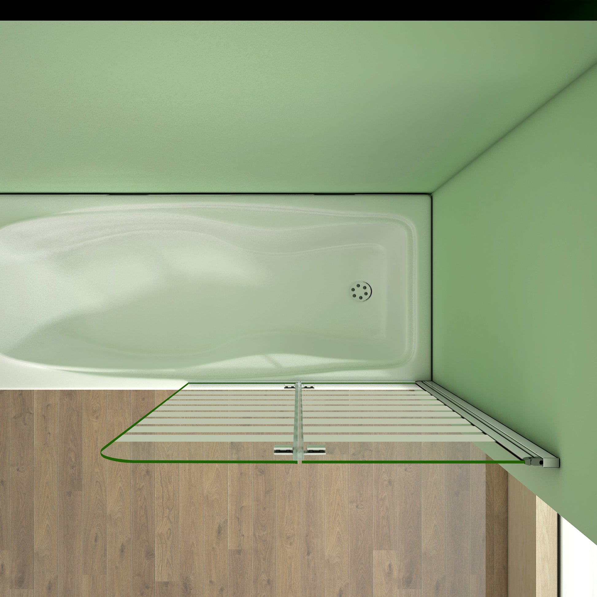 Duschabtrennung Badewannenaufsatz Glas