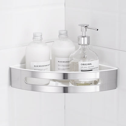 Duschablage mit 2 Haken, Duschkorb KLEBEN oder Bohren, Eckregal Rechteckig/Rechteckig, Schwarz