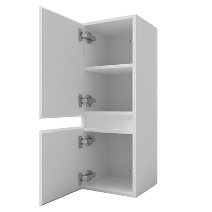 Hochschrank 83-130 cm Hängeschrank Badschrank Badezimmerschrank Weiß Matt