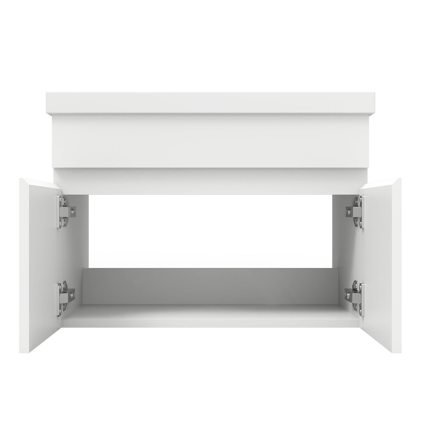 Waschtisch mit Unterschrank 60 cm Badmöbel Set mit Waschbecken  Gäste WC Weiß Matt