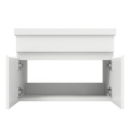 Waschtisch mit Unterschrank 60 cm Badmöbel Set mit Waschbecken  Gäste WC Weiß Matt