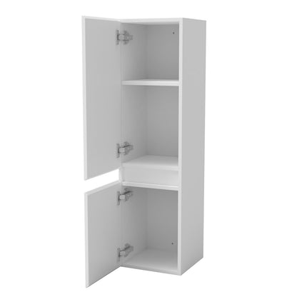 Hochschrank 83-130 cm Hängeschrank Badschrank Badezimmerschrank Weiß Matt