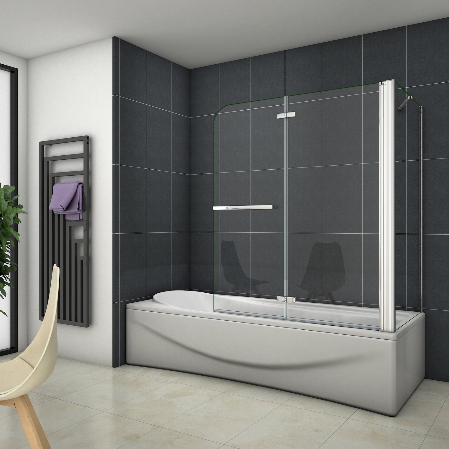 Duschkabine Falttür Drehfalttür Glas