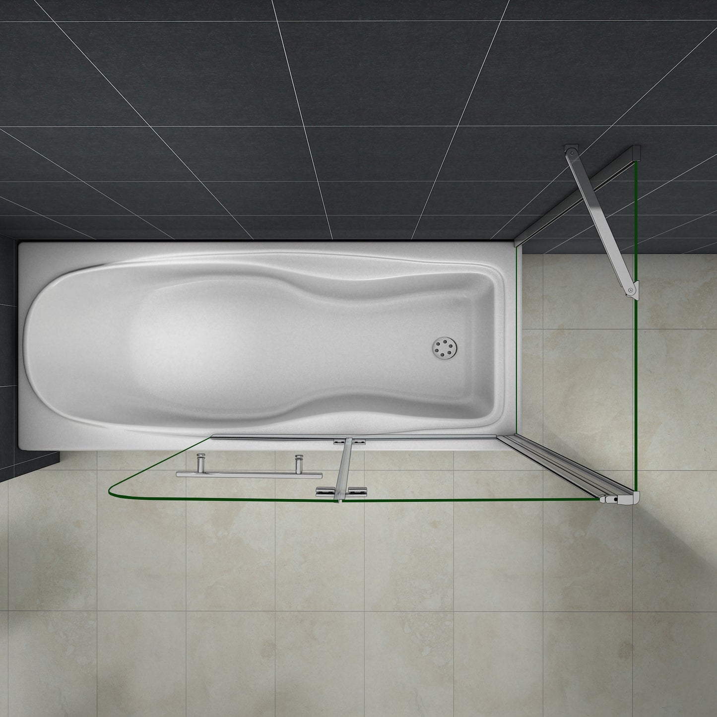 Duschkabine Falttür Drehfalttür Glas